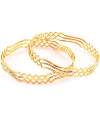 Jewar Mandi - Gold Bangle ( Pack of 2 )