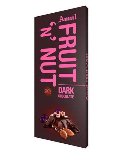 AMUL FRUIT NUT DARK CHOCOLATE 150GM