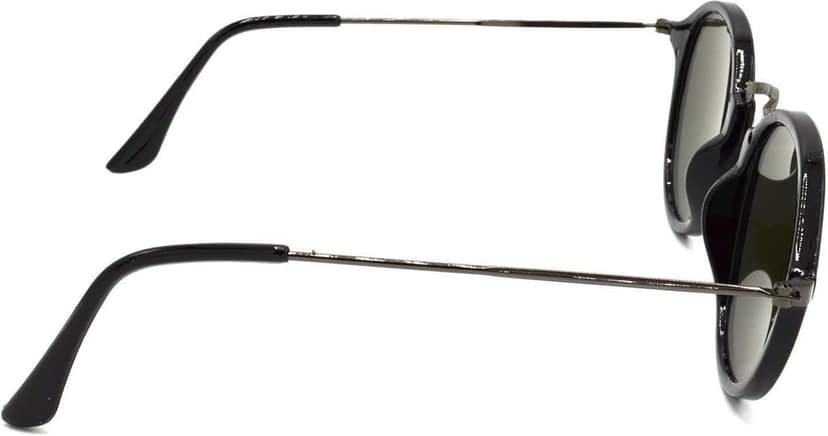 Hrinkar Unisex Round Sunglasses Silver & Grey Frame, Grey & Golden Lens (Medium) - Pack of 2 view 5