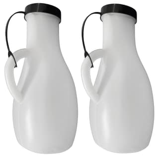 Tan45 Urine Pot for Men Toilet, Urinal Collector For Adults With Lid Pack Of 2 800ml Each