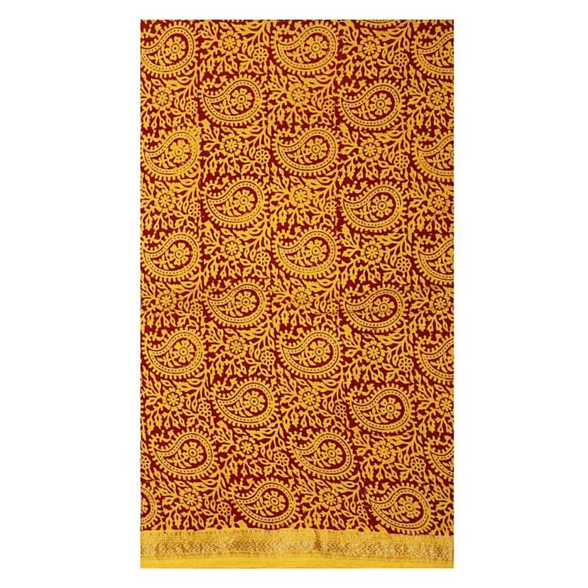 HANDLOOM CHANDERI 03 PCS BAGH PRINTED SUIT (SKU - 1RBS02260221 Suit 114) view 2