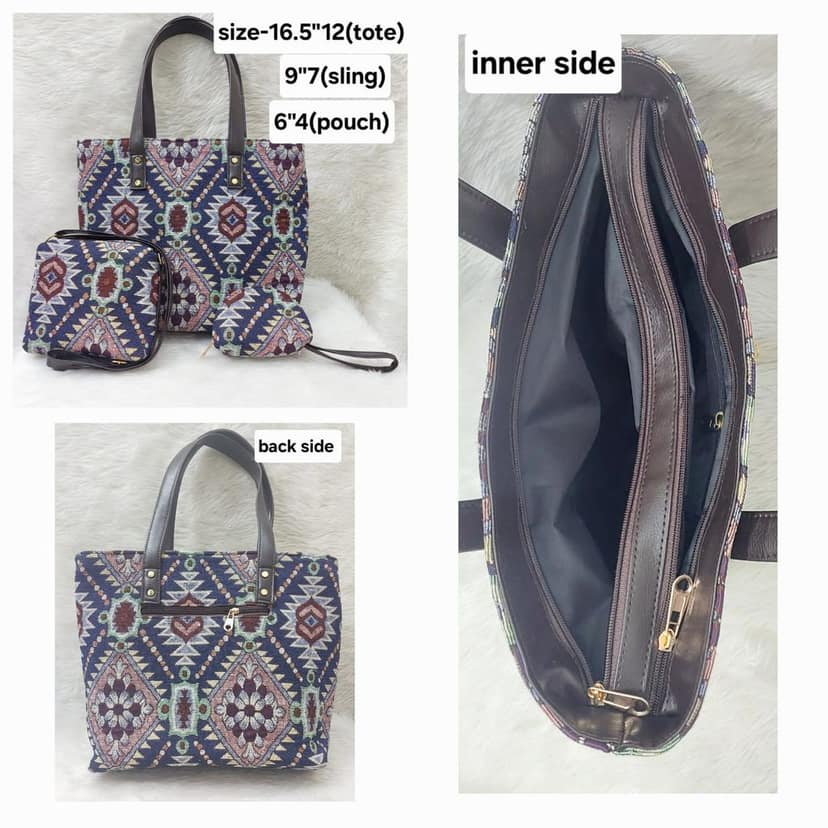 Tote Bag Set with 2 Pouches view 4