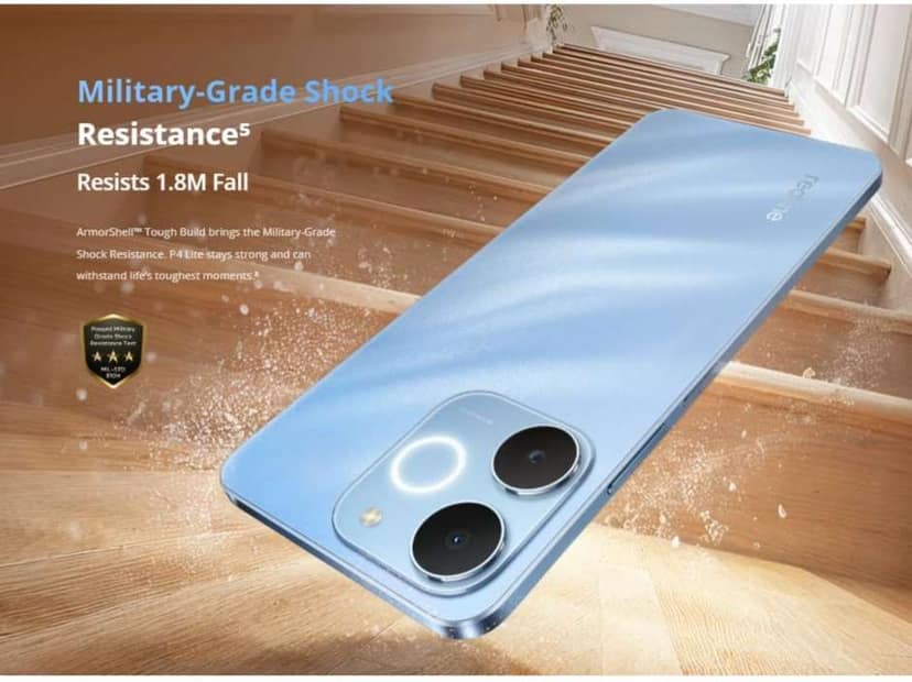 Realme P4 Lite 4G Smartphone, 4GB RAM, 128GB Storage - Sea Blue view 3