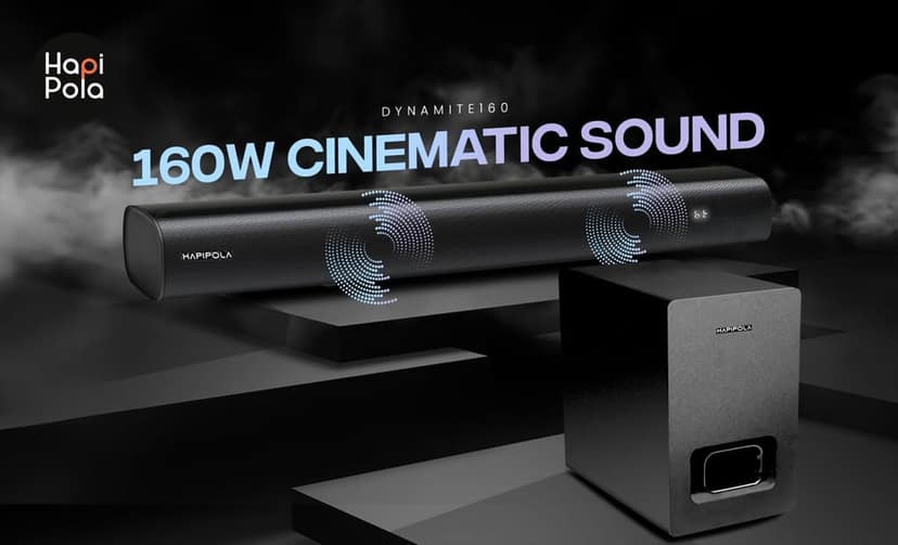 HAPIPOLA Dynamite 160 | Soundbar Home Theater | 2.1CH Soundbar with Subwoofer | Home Audio Speakers | Home Audio view 3