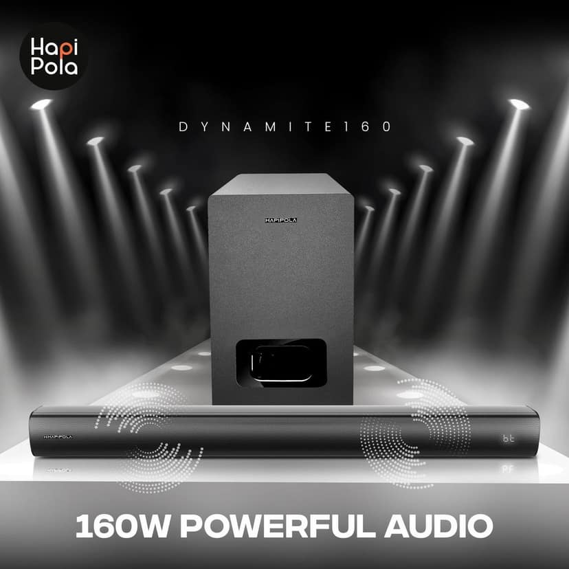 HAPIPOLA Dynamite 160 | Soundbar Home Theater | 2.1CH Soundbar with Subwoofer | Home Audio Speakers | Home Audio view 4