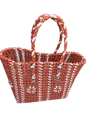 Brown Colour Handwoven Plastic Wire Bag