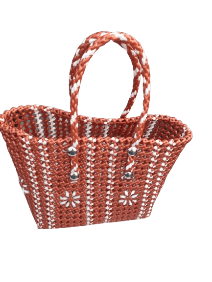 Brown Colour Handwoven Plastic Wire Bag