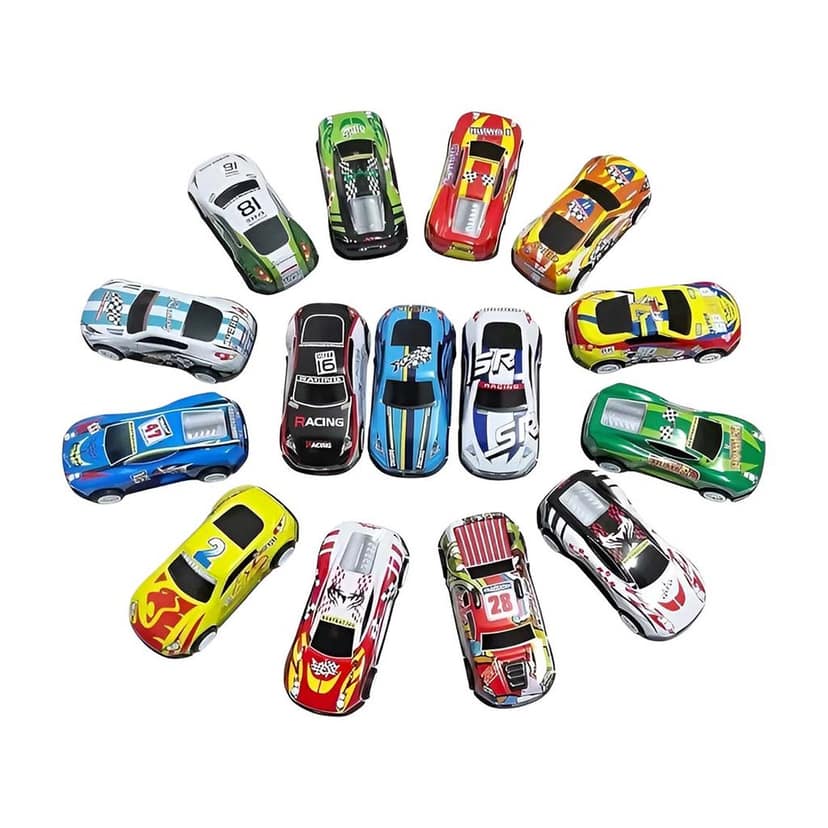 Car Keychain 4 Set | Pullback Car Keychain | Interactive Pullback Toy Car Keychains | Fancy Bar Design with Functional Mini Pullback Toy Cars | Ideal Car Lover Gifts & Accessories