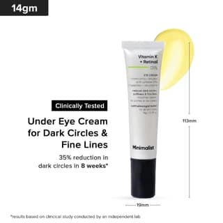 Minimalist Vitamin K + Retinal 01% Eye Cream - 14gm