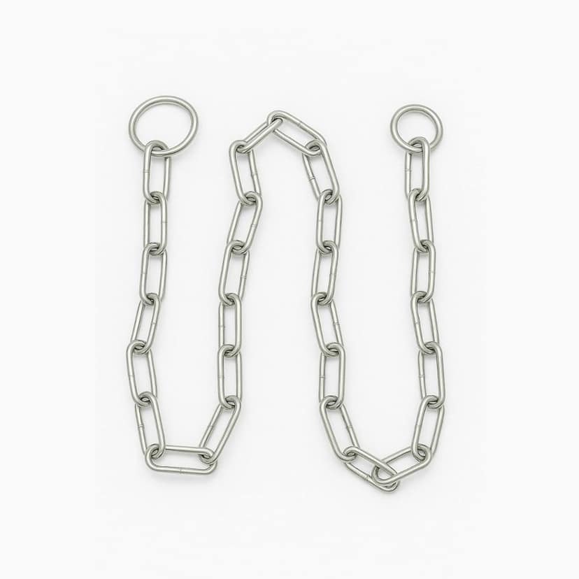 Chain for Locking Gate (3 Feet) � Heavy Duty Stainless Steel Lock Chain � 4 mm Thick x 92 cm Long � Silver Polished Finish � Ideal for Doors, Gates, Bikes and Luggage Security view 2