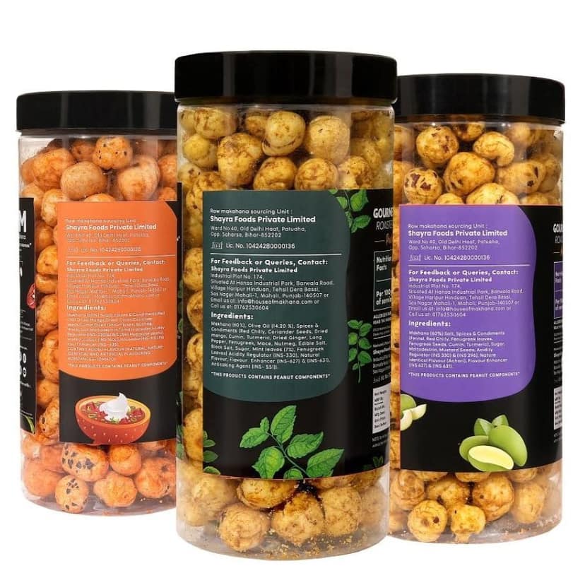 GOURMET MAKHANA Roasted in Olive Oil | Flavors Pudina Masala, Peri Peri and Achari Mango | Combo Of 3, 65g Each. - 195 gm view 3