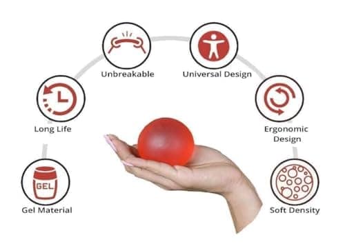 Gadget Deals- Gel Exercise Ball | finger exercise equipment | finger exerciser - Hand Therapy | Physio Gel Ball |finger exerciser physiotherapy | stress relief ball view 3