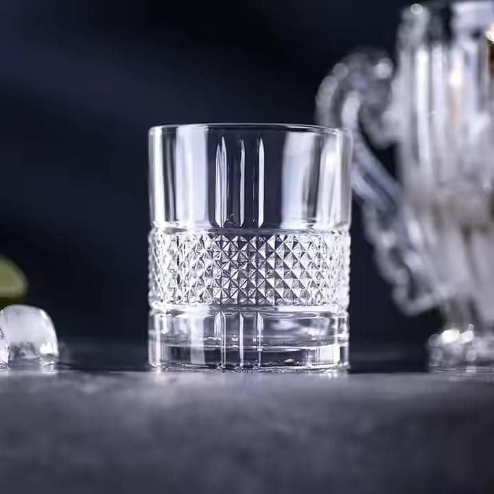 Whiskey Glasses Transparent Tumblers, Perfect for Scotch, Bourbon, Wine, Cocktails (Set of 6; 310 ml) view 2