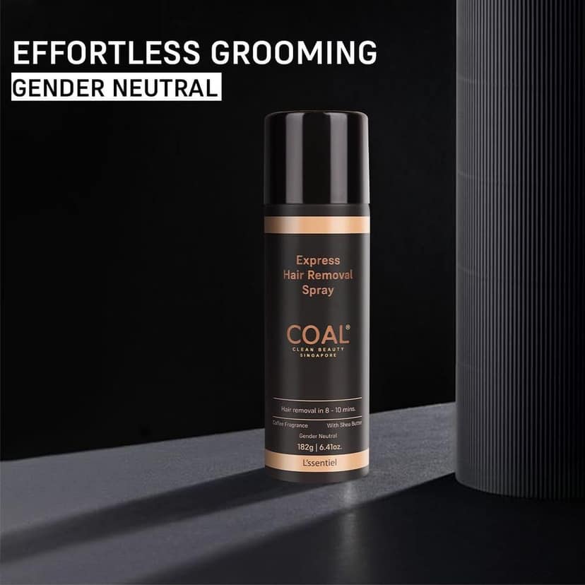 COAL Clean Beauty Express Hair Removal Spray with Coffee Fragrance | DIY Painless Solution To Unwanted Hair In 10 Minutes | Men & Women | All Hair Types | 182g view 5