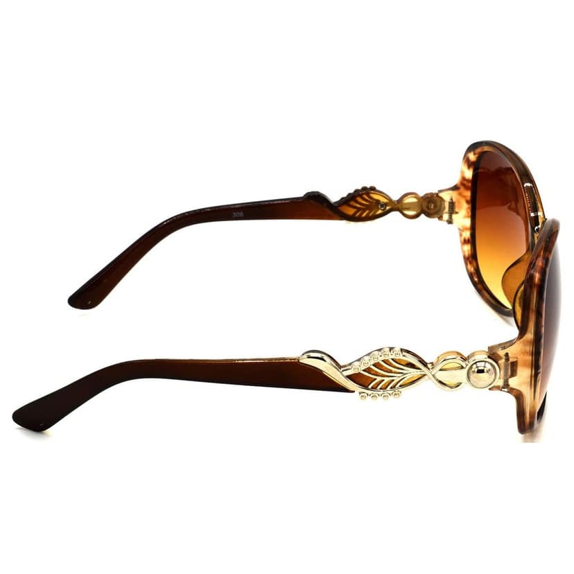 Hrinkar Brown Over-sized Cooling Glass Brown Frame Best Sunglasses for Women - HRS306-BWN view 3