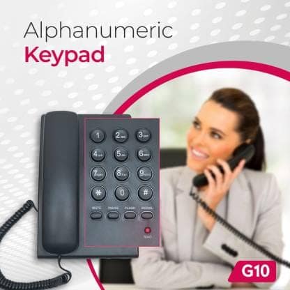 Beetel G10 Corded Landline Phone (Black) view 3