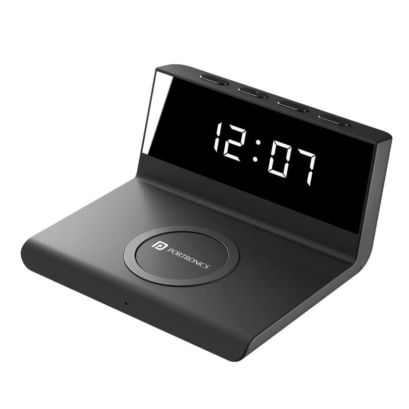 Portronics Freedom 4A , Digital Alarm Clock, Brightness Level, Fast Charging, Compact