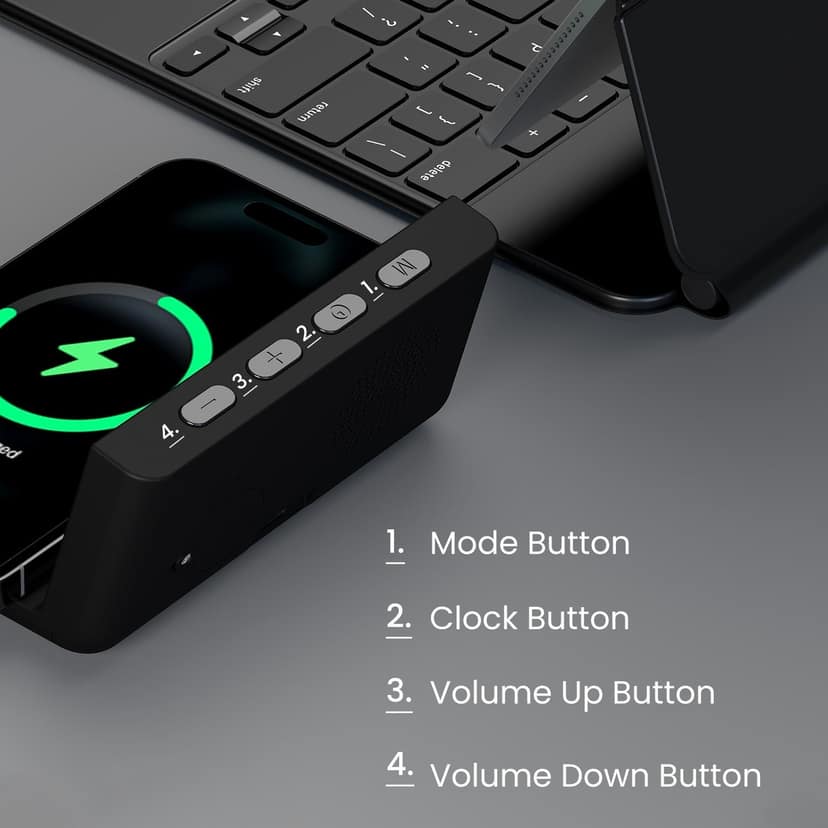 Portronics Freedom 4A , Digital Alarm Clock, Brightness Level, Fast Charging, Compact view 2