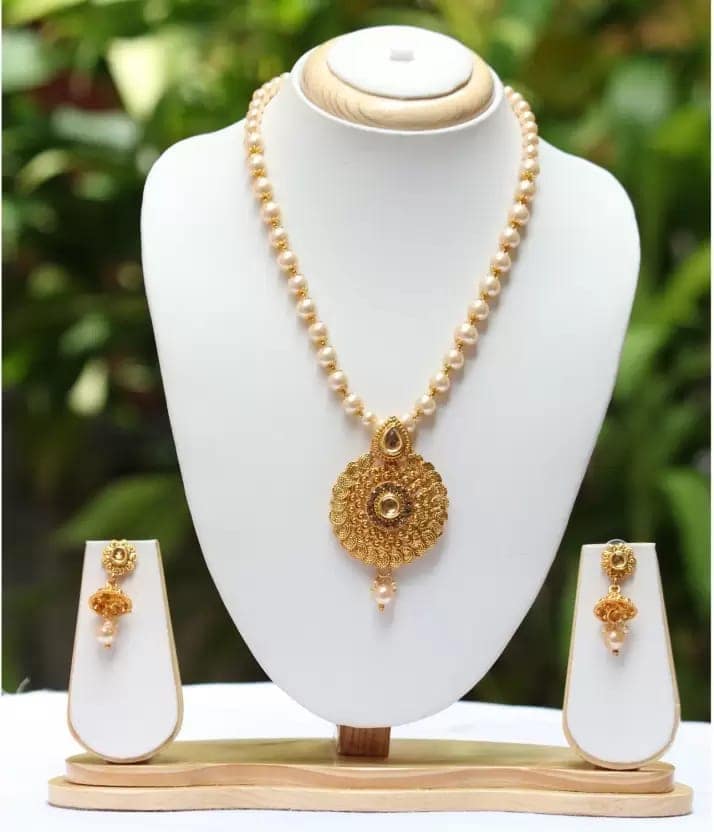 Swarajshop Alloy Gold-plated Gold Jewel Set (Pack of 1) view 2