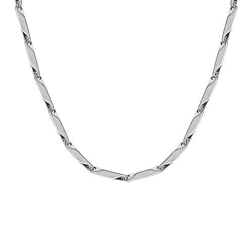 Lovemi Movements Exclusive Blade Design Necklace Chain Stainless Steel Chain Style For Men Boys Men's Bracelets 8.5 Inches PRNT