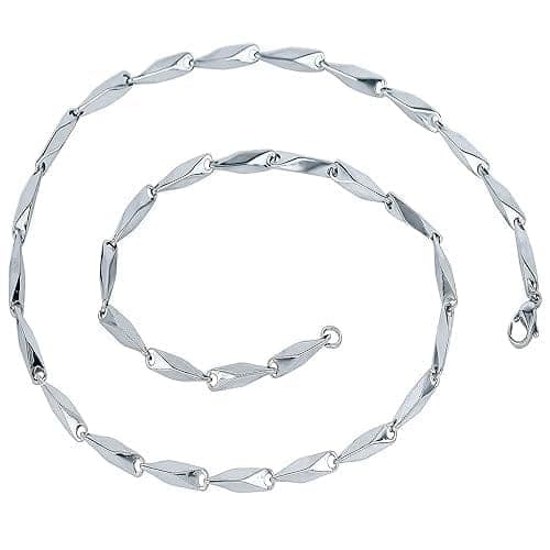 Lovemi Movements Exclusive Blade Design Necklace Chain Stainless Steel Chain Style For Men Boys Men's Bracelets 8.5 Inches PRNT view 5