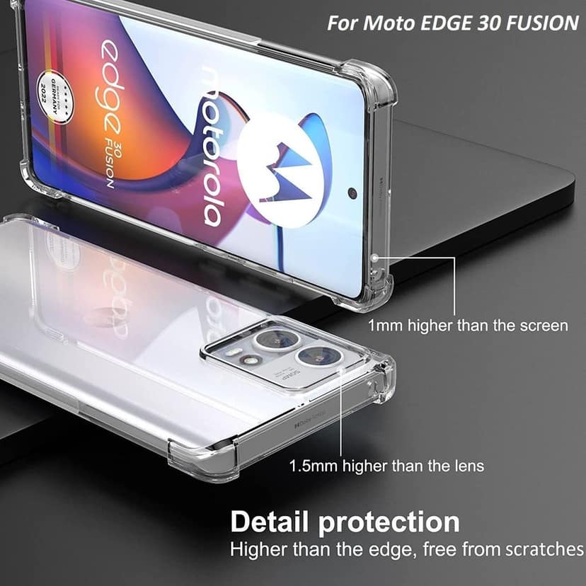 Faircost for Motorola Moto Edge 30 Fusion Back Cover Shockproof (Silicon| Transparent) view 3