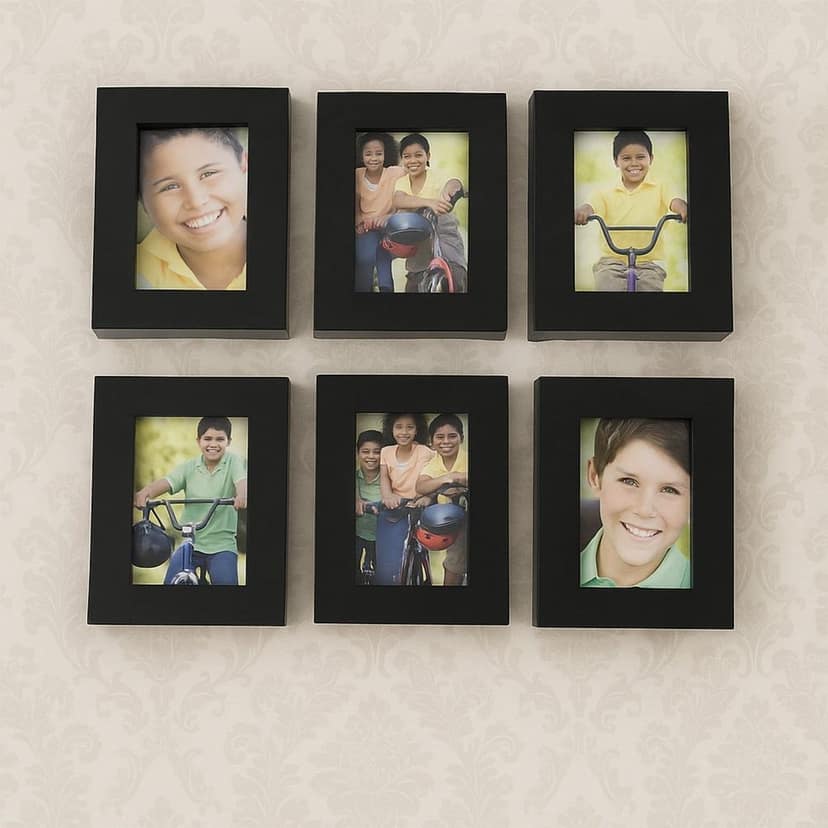 Premium Black Photo Frame Set 12 Pcs Wall Hanging Gallery Frames view 3