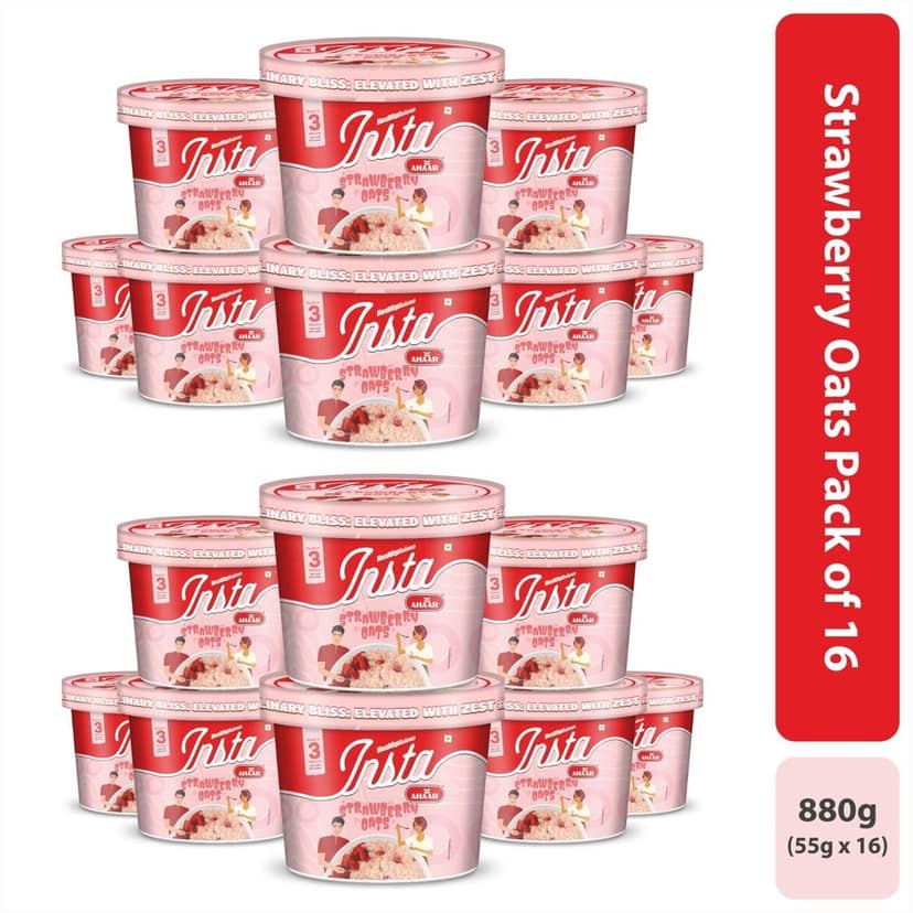 Insta Ahaar Masala Oats - Cup 55g | Ready-to-Eat | Instant Snack view 2