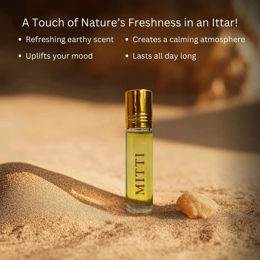 Tatha Mitti Attar � Earthy Freshness Fragrance Oil | Soothing & Calming Daily Indulgence | Ideal Gift for All | Invigorating Rain-Kissed Earth Scent | 10ml view 3