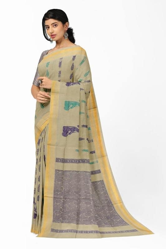 APCO Handloom - Women's Rahajmundry Pure Cotton Grey Handloom Saree (Angara Handloom Saree) 104 view 2