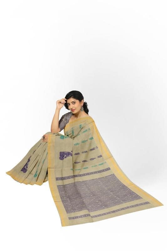 APCO Handloom - Women's Rahajmundry Pure Cotton Grey Handloom Saree (Angara Handloom Saree) 104 view 4
