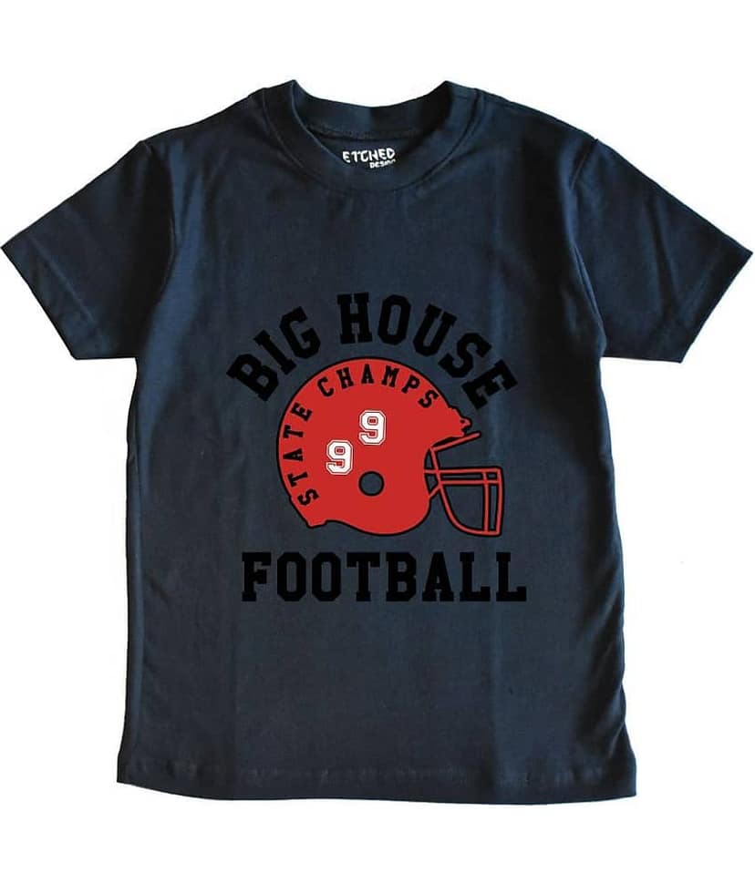 ETCHED DESIGN Pack of 1 Boys Cotton T-Shirt ( Navy Blue ) view 2