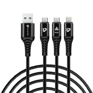 TrioLink 65 3 in 1 Braided Fast Charging Cable with Car Play UL1236-0150