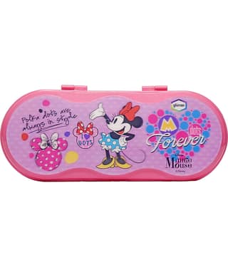 Gluman Disney Peapod Pencil Box with clip locks, 3D Minnie