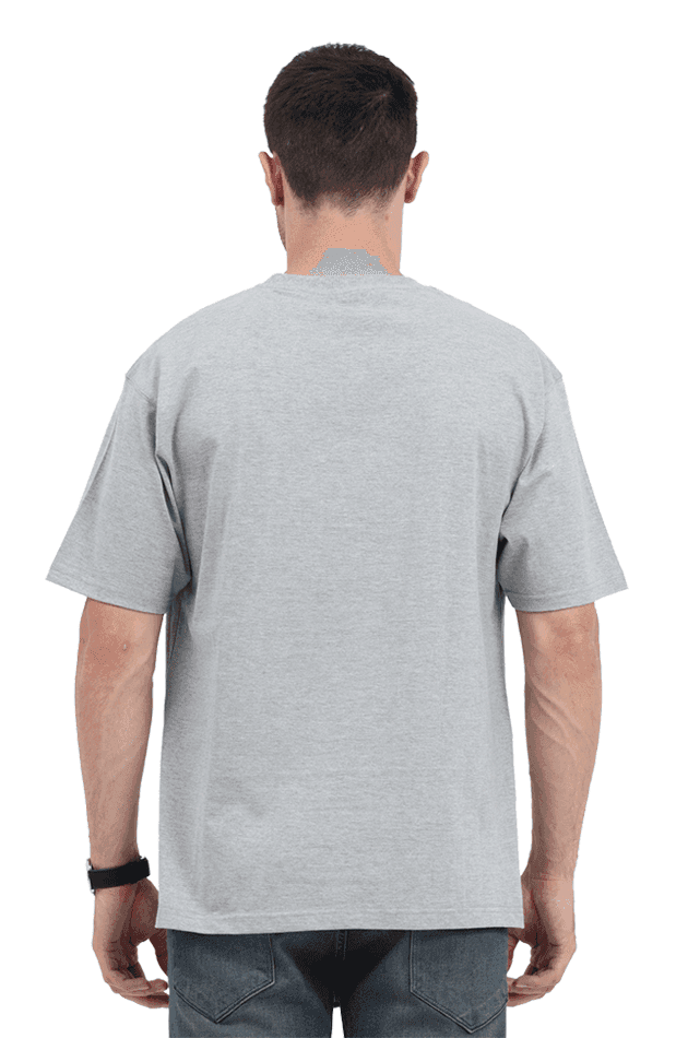 Clothikoo Classic Oversized T-Shirt (Grey Colour, 240 GSM) view 2