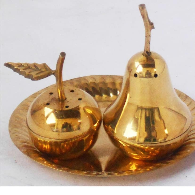 Brass Namak Dani And Mirch Dani Salt And Pepper Holder (ZMAS350) view 2