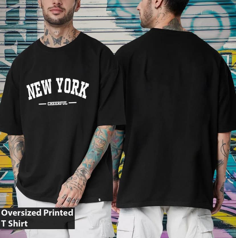 SCOTT FINCHER Men's Black T-Shirt with White Text "Never Give Up No Pain No Gain" : AA(ARN)BLACK_236 view 3