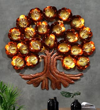 Indraj Premium Craft Classic Wall Hanging Antique Tree With LED Light Decorative Item for Home Decor/Restaurant Decor/Office Decor/Drawing Room Decor/Gift Item