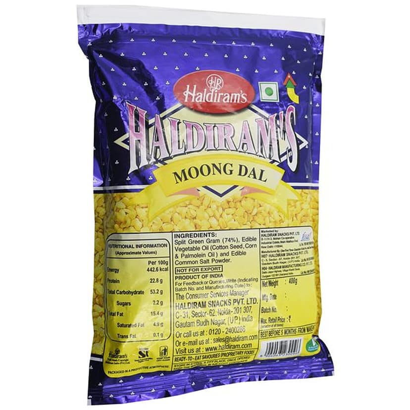 Haldiram's Moong Dal Namkeen, 400 G Pouch view 2