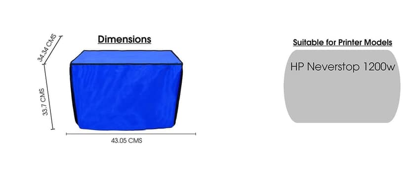 Palap Super Premium Dust Proof Printer Cover for HP Neverstop 1200w (Blue ; 43.05 x 34.34 x 33.7 cm) view 6