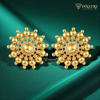 Vivastri Premium Gold Plated Alloy Stud Earrings Combo for Women & Girls Pack of 4 view 2