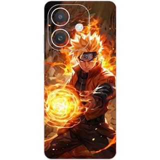 Yug Emporium Back Skin Wrap For Oppo A3x Premium Quality Full Coverage (Fire Anime) (Back Cover Multicolor)