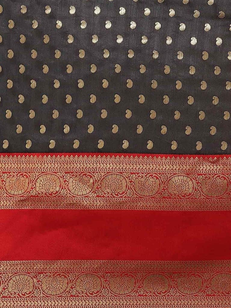 Women's Banarasi Art Silk Saree With Unstiched Blouse Piece view 3