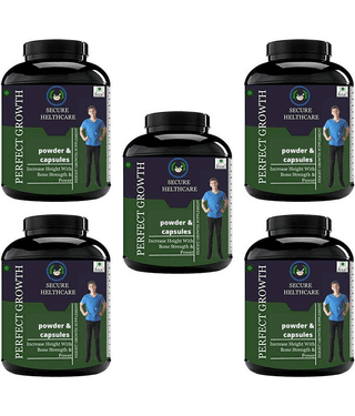 Secure Healthcare Perfect Growth Chocolate flavor 0.5 kg Powder Pack of 5