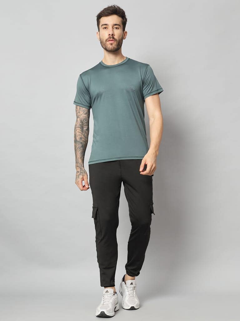 Savvy X Wear Men's Solid Round Neck Performance T-Shirt view 2