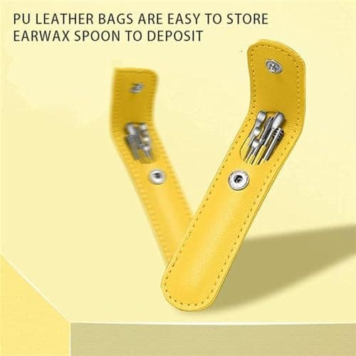 Ear Cleaning Kit Steel Ear Cleaner Reusable Ear Wax Remover Tool Kit Set With Storage Box, 6 Pcs Stainless Steel Earpick Set, Spiral Ear Curette for Home & Travel view 3