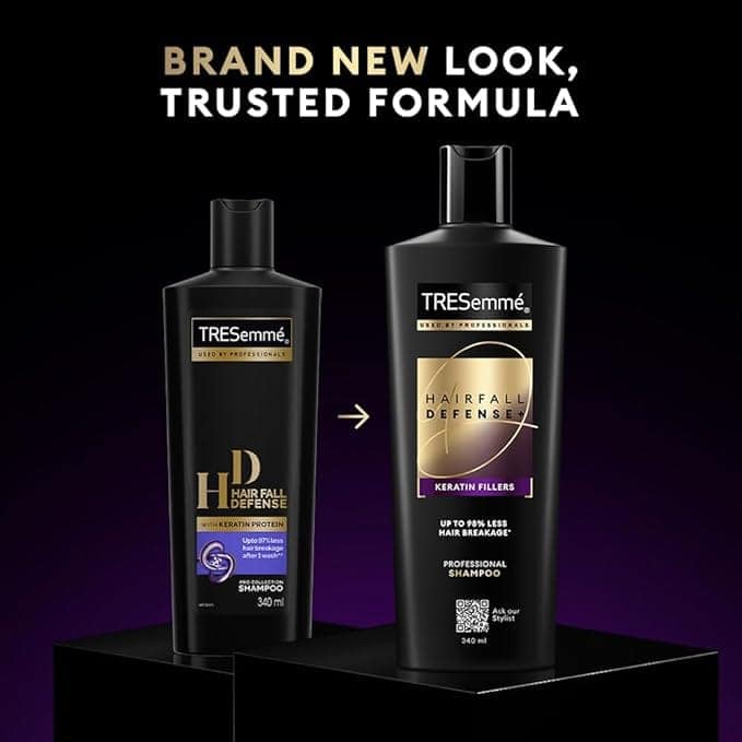 TRESemme Hairfall Defense+ Shampoo 1000ml With Keratin Fillers | Longer and Stronger hair | Prevents Hair Fall due to Breakage | Paraben-Free (Pack of 2) view 3