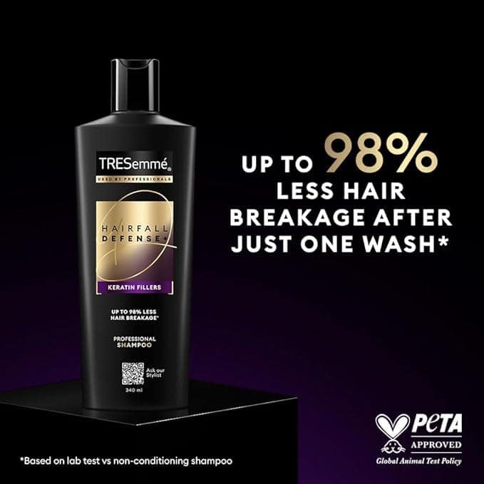 TRESemme Hairfall Defense+ Shampoo 1000ml With Keratin Fillers | Longer and Stronger hair | Prevents Hair Fall due to Breakage | Paraben-Free (Pack of 2) view 5