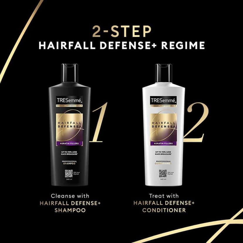 TRESemme Hairfall Defense+ Shampoo 1000ml With Keratin Fillers | Longer and Stronger hair | Prevents Hair Fall due to Breakage | Paraben-Free (Pack of 2) view 8