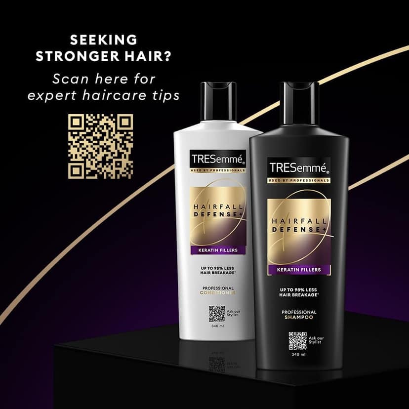 TRESemme Hairfall Defense+ Shampoo 1000ml With Keratin Fillers | Longer and Stronger hair | Prevents Hair Fall due to Breakage | Paraben-Free (Pack of 2) view 9